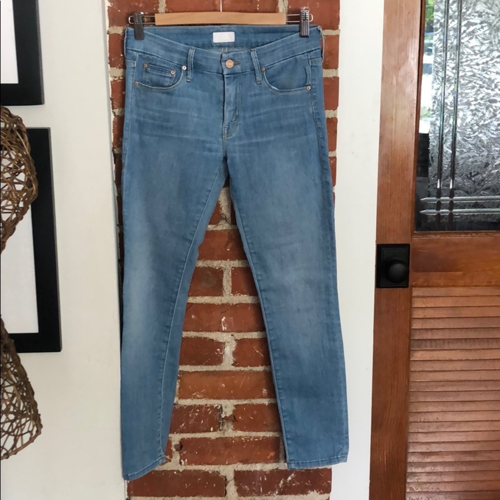 Mother Brand Jeans Style is "The Looker Crop"  Forever blue